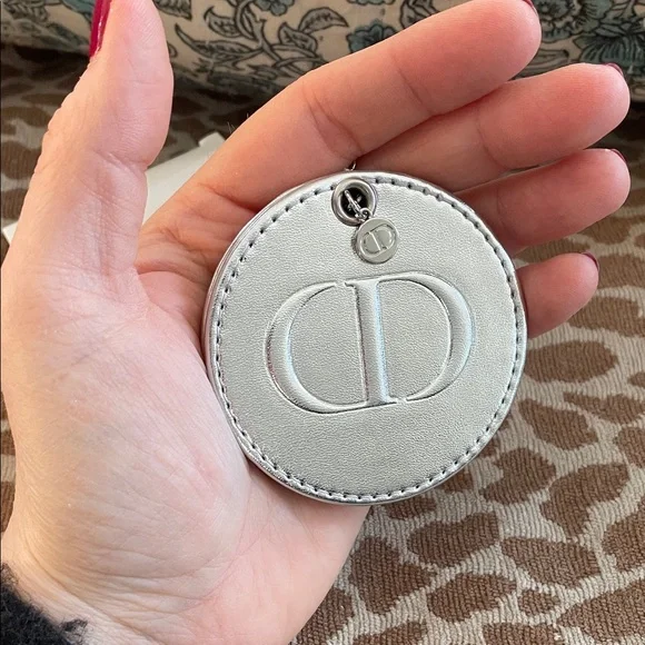 Christian Dior Metallic Silver Keychain Mirror NIB - Picture 10 of 11